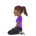 🧎🏾‍♀️ woman kneeling: medium-dark skin tone display on JoyPixels